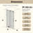 56-60" W x 60" H Frameless Single Sliding Shower Door, 6mm Clear Tempered Glass with Explosion-Proof Film, Stainless Steel Square Tube Track & Handle for Bathroom-120558915