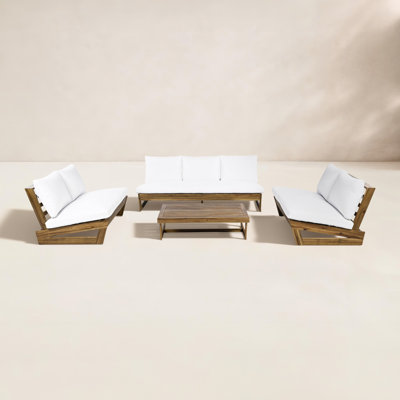 Louise 7-Person Acacia Patio Seating Group