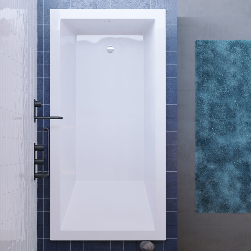 Voltaire 36" White Acrylic Drop-In Bathtub