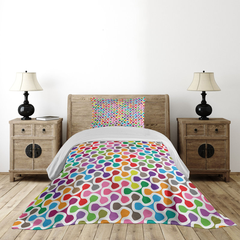 Modern & Contemporary Polyester Coverlet, Queen Bedspread + 2 Shams