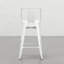24 tabourets de comptoir en métal blanc vieilli 24 pouces de 2 - dossier incurvé confortable, repose-pieds, croisillon stable, pieds à chevilles 2, blanc, siège, pour la cuisine