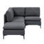 Canapé modulaire rembourré avec pieds en métal-848646382