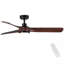 52 In. Integrated LED Indoor Brown Wood Ceiling Fan With Light Kit And Remote Control