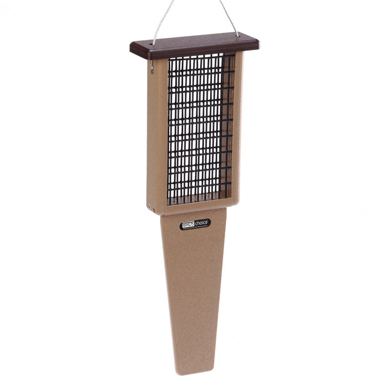 Mangeoire à queue en forme de gâteau 22,5 po Birds Choice, taupe / vert, Brun