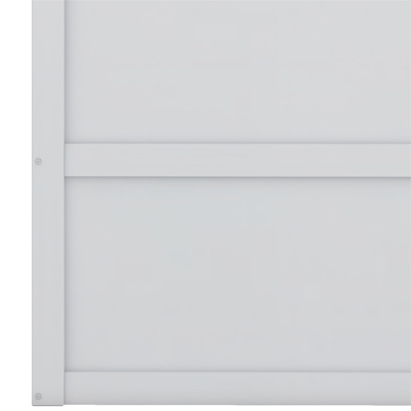 Lit mezzanine Abhir Kids, Blanc / gris, Lit simple