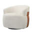 Modern Round Barrel Swivel Accent Armchair