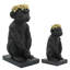 Figurine de singe en résine de polyrésine avec couronne florale.-1742024232-1742024230