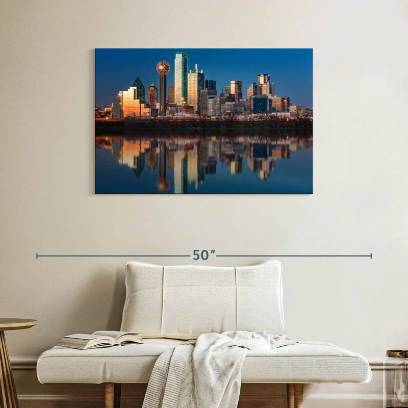 Dallas City Reflection, H 26 po x l 39 po