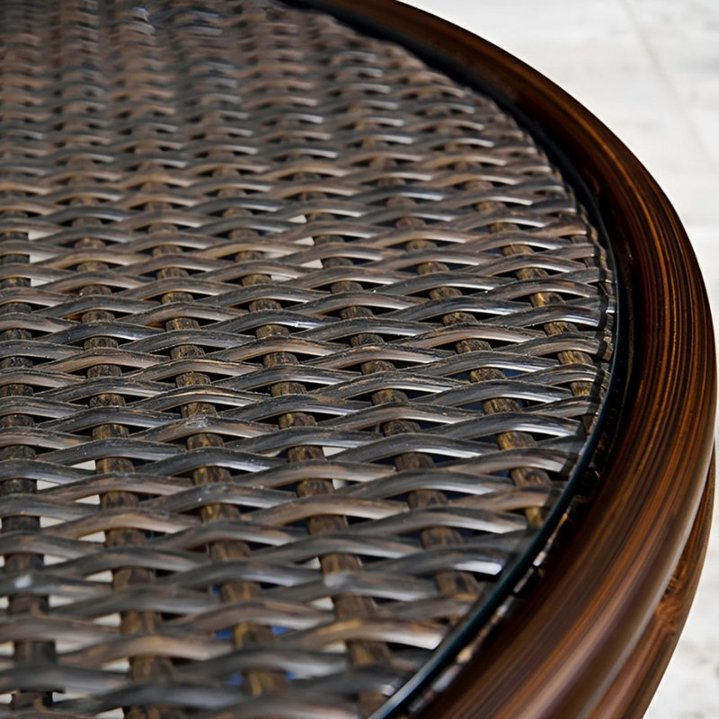 Rattan patio table and chair combination