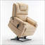 Fauteuil inclinable inclinable avec moteur OKIN - Inclinaison à plat à 180 °, siège très large de 25 po, capacité de 400 lb | Polyuréthane crème / jaune