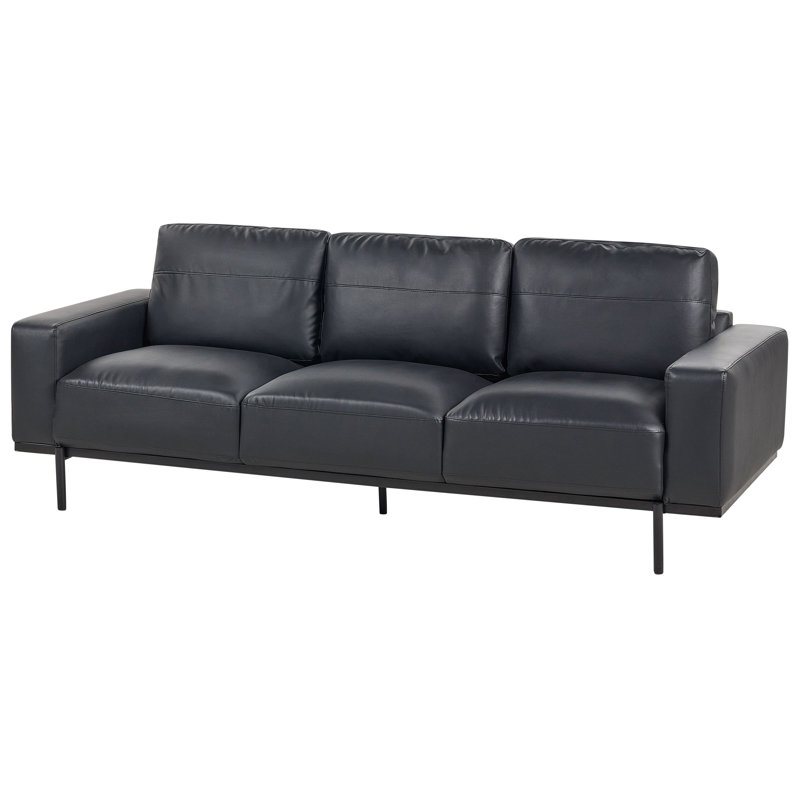 Qian 3 Seater Faux Leather Sofa