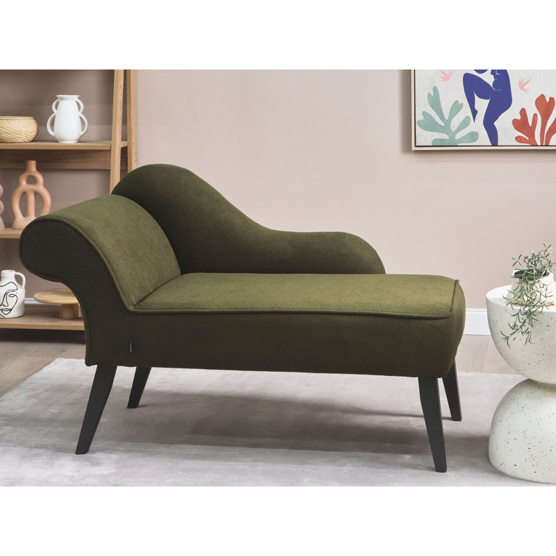 Ardeth Upholstered Chaise Lounge, Left Hand Facing, Green