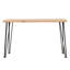 Table avec rebord et pieds noirs mats - Meuble rustique en bois