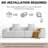 104 Inch Corduroy Compression Cloud Couch, High Resilience Sponge Filled Modular Sofa, No Assembly Needed, 1500lbs Weight Capacity, 2 Seater Loveseat for Living Room, Apartment, White