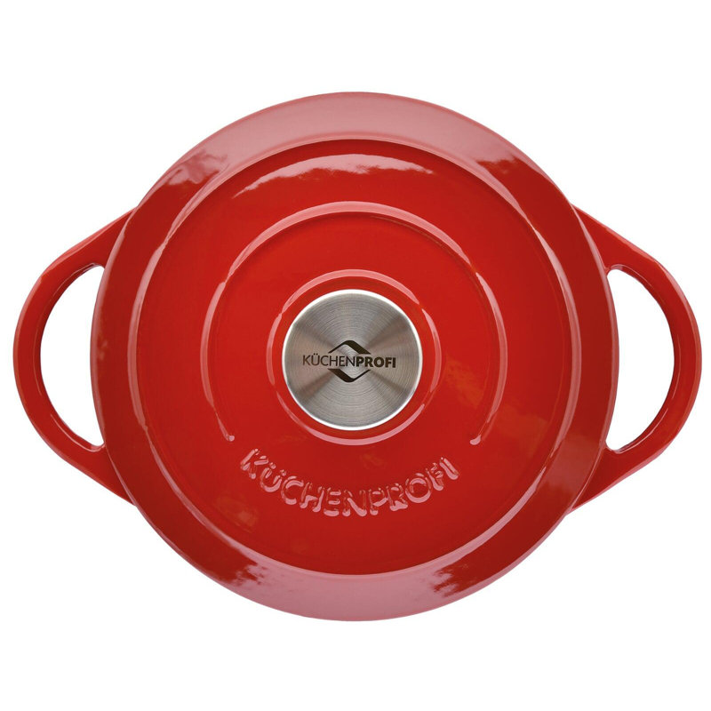 Cocotte ronde Provence, rouge classique, 11 po de diamètre, 7 pte, 7 pintes, Rouge