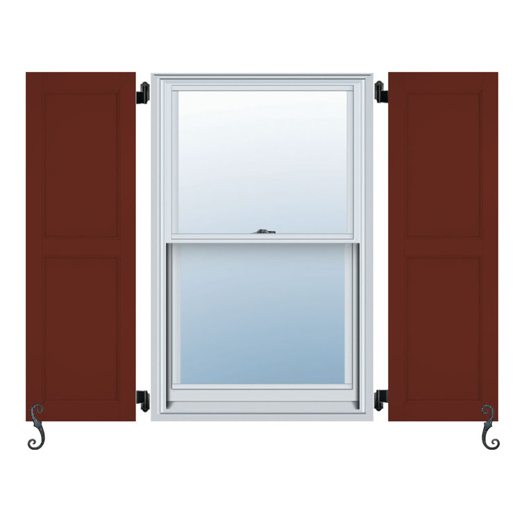 Atlantic Architectural Two Equal Flat Panels, Flat Panel Shutter Pair