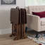 Berne 5 Piece Wood Folding Tray Table Set with Stand
