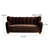 Solid Wood Frame Modern Dark Brown Velvet Sofa