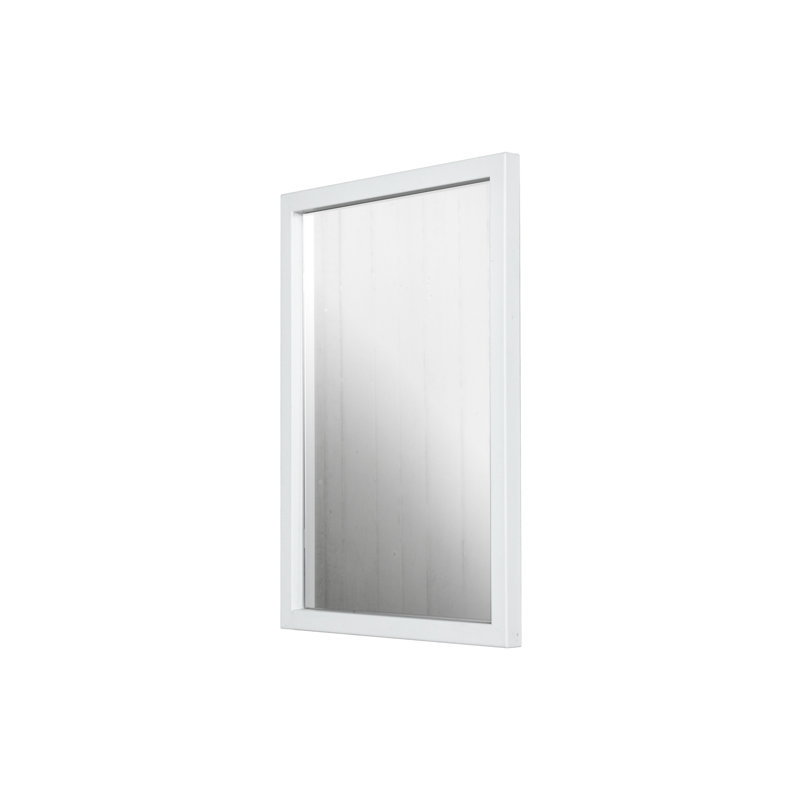 Metal Wall Mirror, White