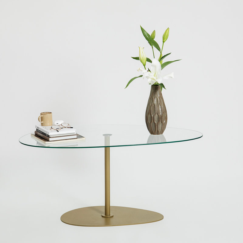 Glorias Coffee Table, Transparent, Gold