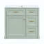 Meuble-lavabo de salle de bain avec lavabo, armoire avec 4 tiroirs, porte à fermeture en douceur et tablette réglable, lavabo en céramique, meuble-lavabo moderne pour l'organisation de la salle de bain-936644176-936644181