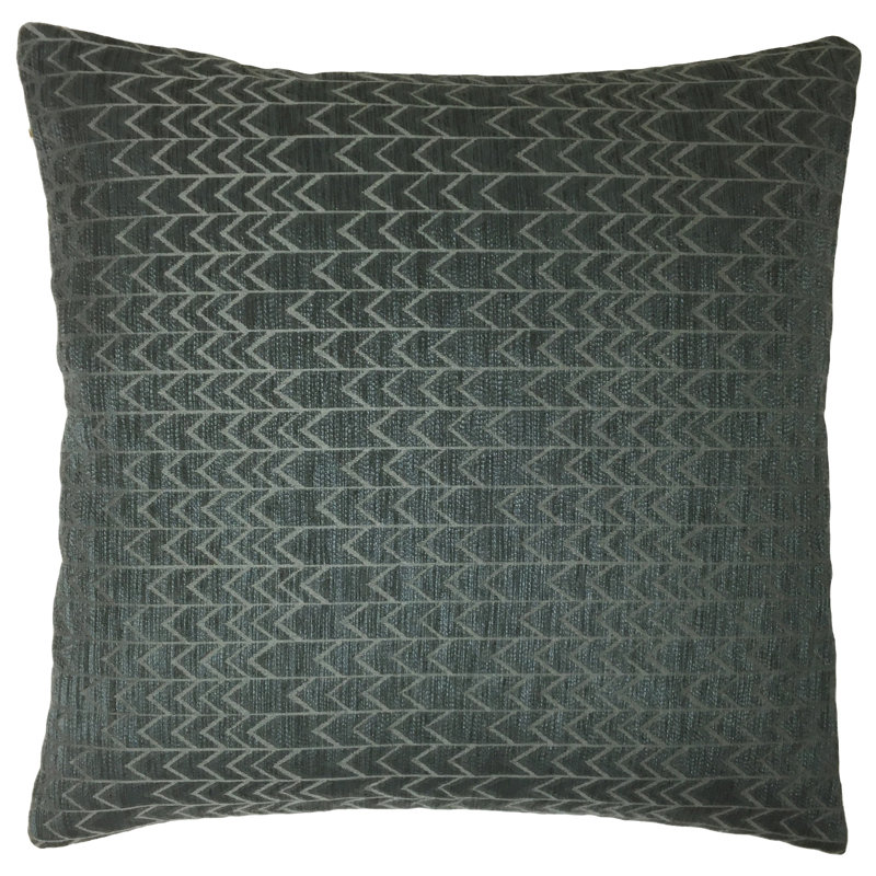 Coussin décoratif à chevrons , 20 po X 20 po, Anthracite