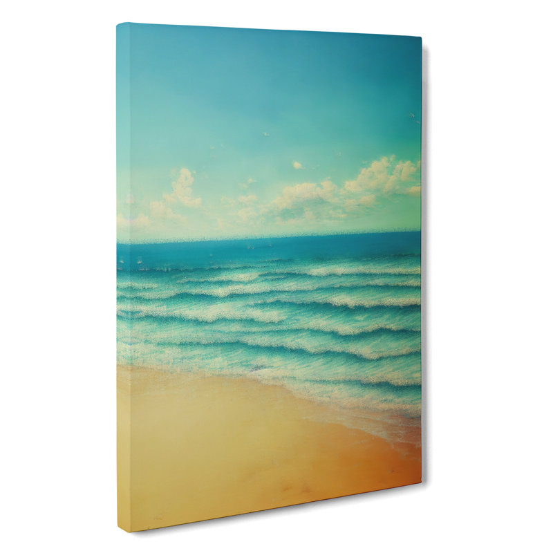 Waves Lapping The Beach - Wrapped Canvas, 50cm H x 35cm W x 3cm D