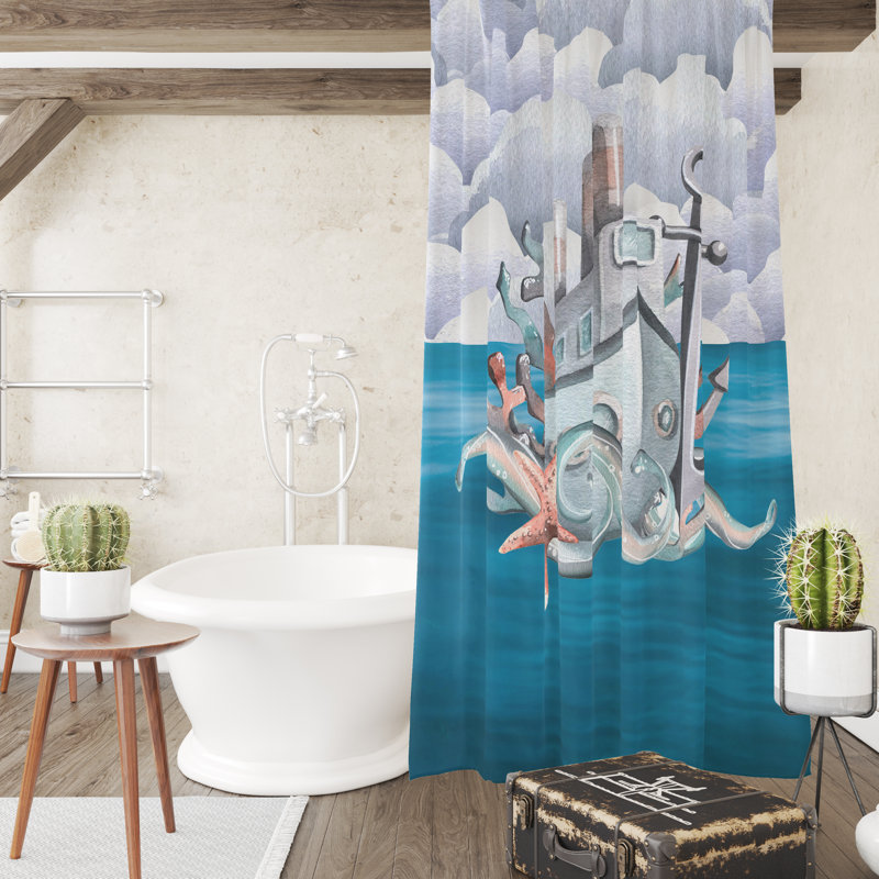 Armilda Shower Curtain, 90" H x 71" W