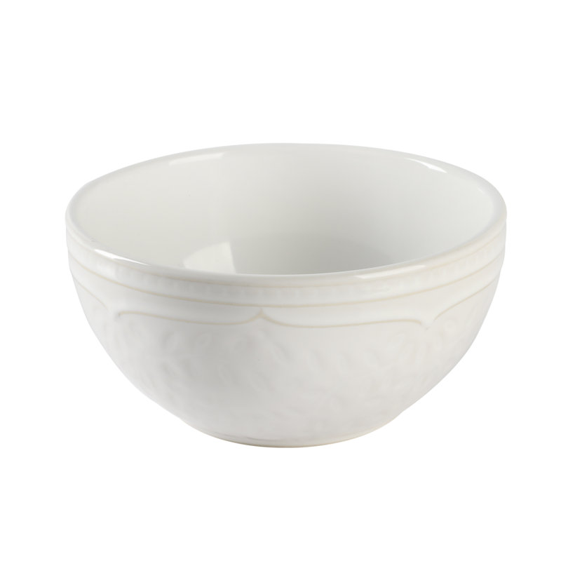 Linen Floral Porcelain Dinnerware Set, Service for 6