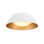 2 Light Matte Black + Gold Flush Mount-1384606008