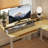 63" Height Adjustable L Shaped Standing Desk with 2 Drawers and Keyboard Tray, Electric Sit to Stand Home Office Comupter Table, Ergonomic Corner Gaming Desk, Oak-567009898-567009902