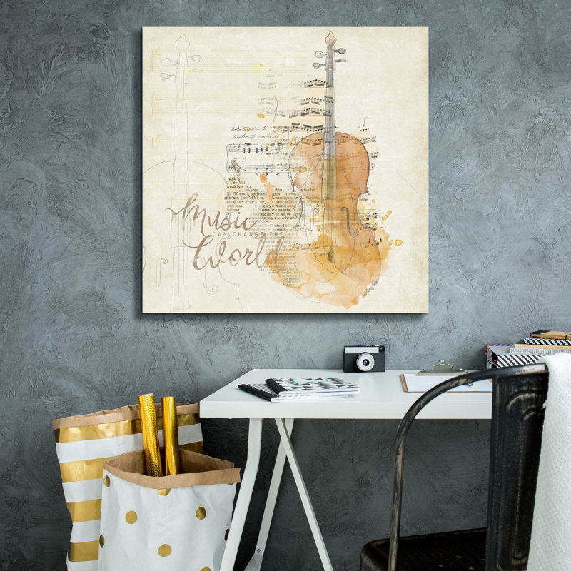 "Epic Graffiti" Musical Gift 1 "par Katie pertiet, art mural sur toile, H 26 po x l 26 po x P 1,5 po