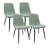 5-Piece Round Dining Table Set, Dining Table With 4 Upholstered Chairs