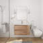 Meuble-lavabo mural avec évier en gel, tiroir à fermeture en douceur-2028369604