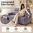55" Convertible Sofa Bed with USB Ports & Adjustable Backrest,Floding Pull Out Couch-869537790