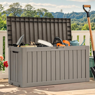 Coffre de terrasse verrouillable 75 gallons avec roulettes Decksplore