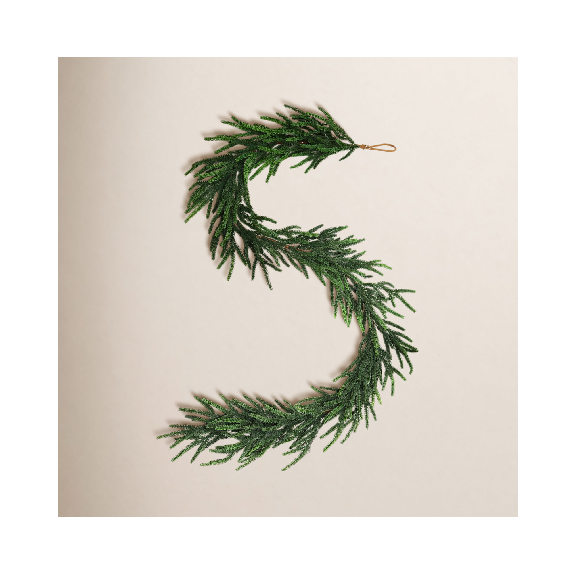 6' Real Touch Norfolk Garland - Lifelike Artificial Pine, Soft Needle Texture, Holiday & Christmas Decor