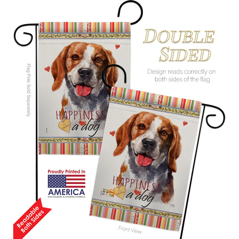 Double Sided 18.5'' H x 13'' W Polyester Animal House Flag, Beagle