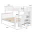 Lit superposé en bois avec escalier de rangement-651231500-671270620