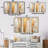 Gold And White Abstract Split - Abstract Shapes Wall Decor Set Of 3-2121426917-2121426919