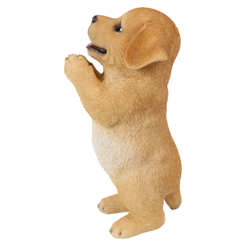 Praying Yellow Labrador Puppy Resin Statue