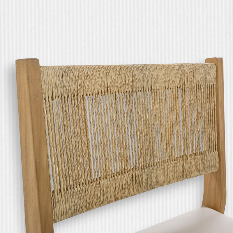 Ensemble de salle à manger d'extérieur rectangulaire L 63 po Carolgene, Beige