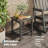 Set of 2 HDPE Outdoor Rocking Adirondack Chairs with Side Table, Poly High Back, 350 lbs Capacity All-Weather Patio Furniture for Front Porch, Garden-45047829