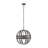 Gray Galvanized Metal 4-Light Open Orb Chandelier, 20-Inch Industrial Ceiling Fixture
