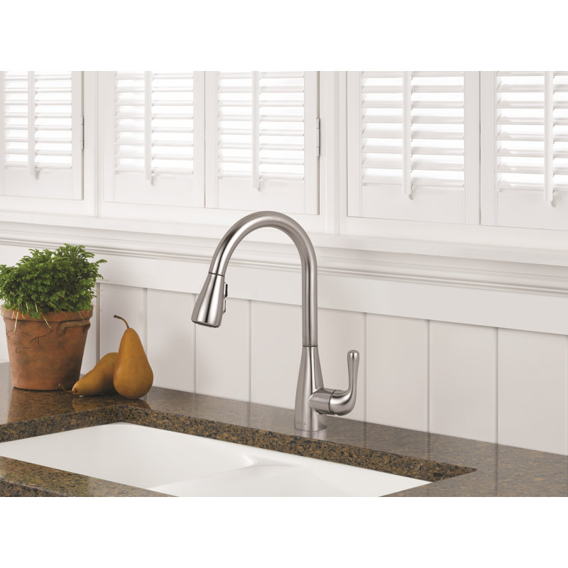 Marley Pull Down Single Handle Kitchen Faucet, Arctic Stainless