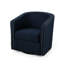 Chaise pivotante confortable en tissu bleu - Détails faits à la main inclus Boîte de 30,75 po de hauteur