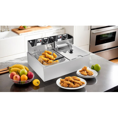 Friteuse électrique en acier inoxydable robuste