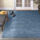Springview Handmade Tufted Wool Blue Area Rug