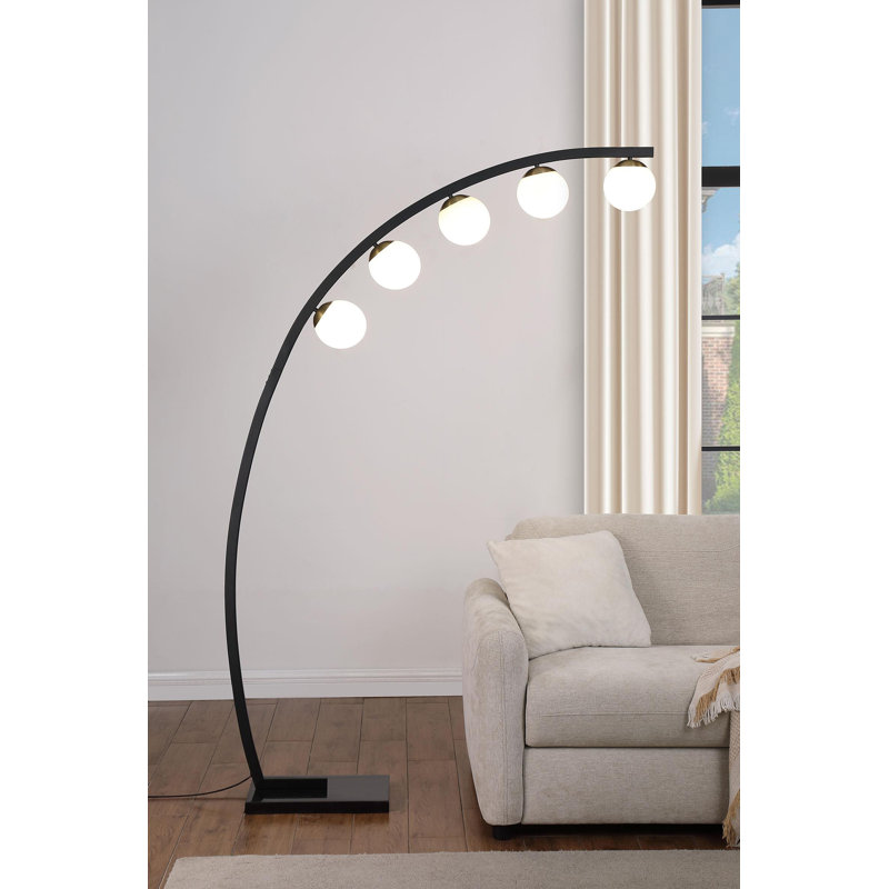 Lampe sur pied sphérique 5 lumières 78 pouces 78 pouces