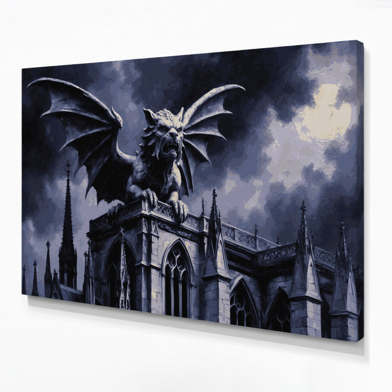 Art mural sur toile Sci Fi Gargoyle, H 24 po x l 36 po
